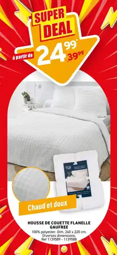 Trafic Housse de couette flanelle gaufree offre