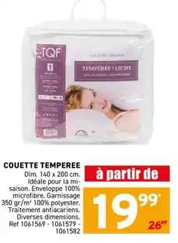Trafic Couette temperee offre