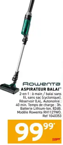 Trafic Aspirateur balai offre