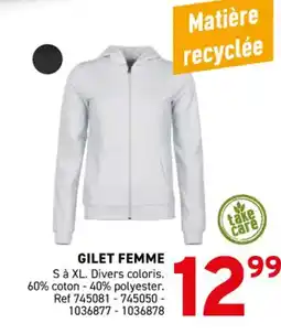 Trafic Gilet femme offre