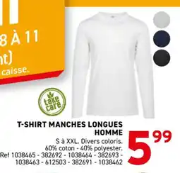 Trafic T-shirt manches longues homme offre