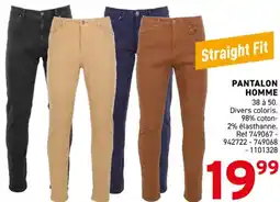 Trafic Pantalon homme offre