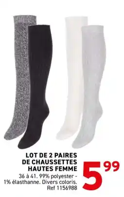 Trafic Lot de 2 paires de chaussettes hautes femme offre