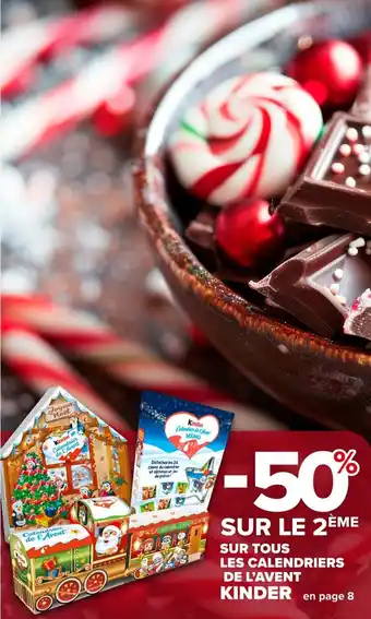 Sur tous les calendriers de l'avent kinder