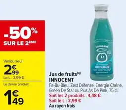 Carrefour Market Jus de fruits innocent offre