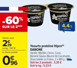 Carrefour Market Yaourts protéiné hipro danone offre