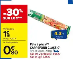 Carrefour Market Pâte à pizza carrefour classic offre