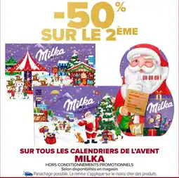 Carrefour Market Sur tous les calendriers de l'avent milka offre