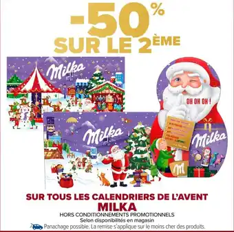 Carrefour Market Sur tous les calendriers de l'avent milka offre