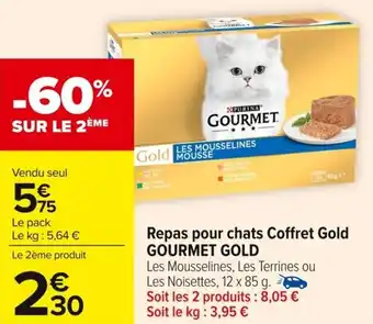 Carrefour Market Repas pour chats coffret gold gourmet gold offre