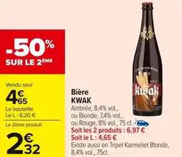 Carrefour Market Bière kwak offre