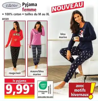 Elle nor pyjama femme