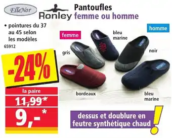 Norma Pantoufles ronley femme ou homme offre