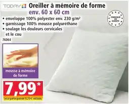 Norma Today oreiller à mémoire de forme offre