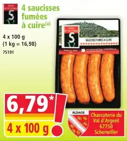 Norma 4 saucisses fumées à cuire offre