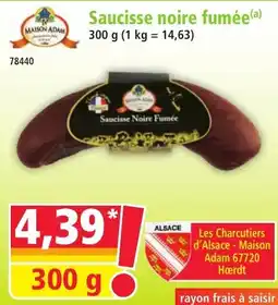 Norma Saucisse noire fumée offre