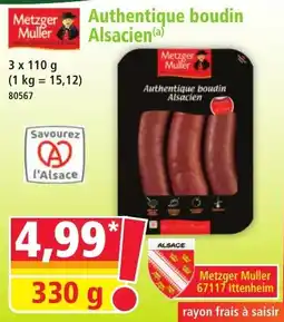 Norma Authentique boudin alsacien offre