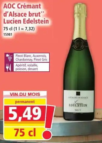 Norma Aoc crémant d'alsace brut lucien edelstein offre