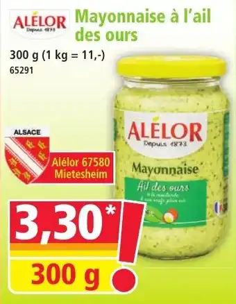 Norma Alelor mayonnaise à l'ail des ours offre