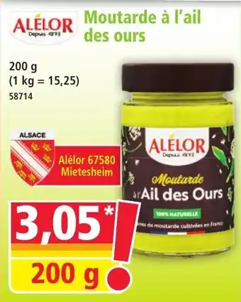 Norma Moutarde à l'ail des ours offre