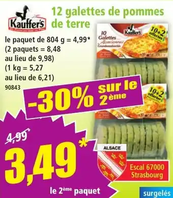 Norma 12 galettes de pommes de terre offre