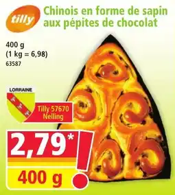 Norma Chinois en forme de sapin tilly aux pépites de chocolat offre