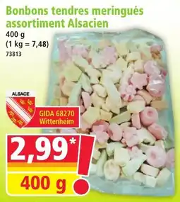 Norma Bonbons tendres meringués assortiment alsacien offre