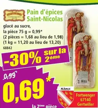 Norma Pain d'épices saint-nicolas offre