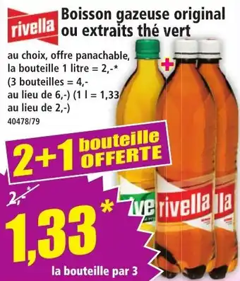 Norma Boisson gazeuse original ou extraits thé vert offre