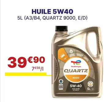 Carter-Cash TotalEnergies Huile 5W40 offre