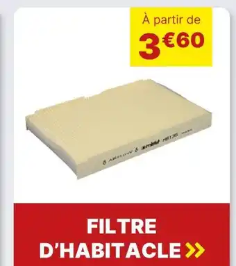 Carter-Cash Filtre d'habitacle offre