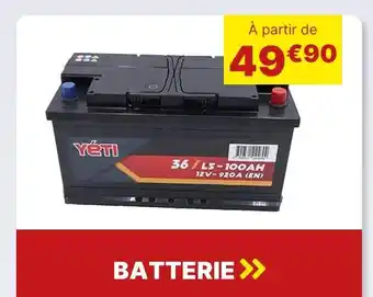 Carter-Cash YETI Batterie offre