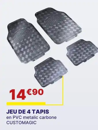 Carter-Cash CUSTOMAGIC Jeu de 4 tapis offre