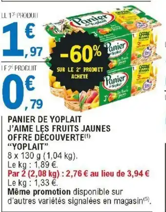 E.Leclerc PANIER DE YOPLAIT offre