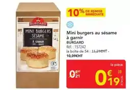 METRO Burgard - mini burgers au sésame à garnir offre