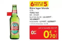 METRO Tsingtao - bière lager blonde offre