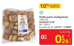 METRO Banquet d'or - petits pains multigraines offre