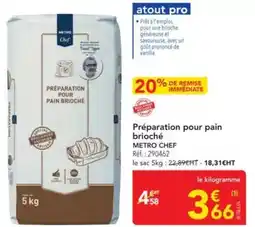METRO Metro - préparation pour pain brioché offre