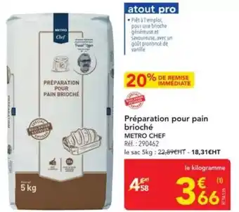 METRO Metro - préparation pour pain brioché offre