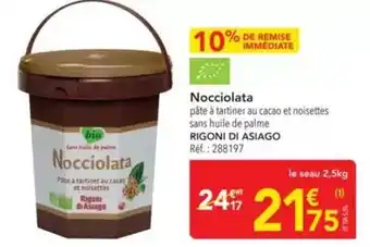 Rigoni di asiago - nocciolata pate a tartiner au cacao et noisettes sans huile de paine