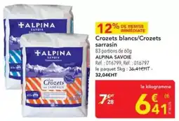 METRO Alpina - crozets blancs/crozets sarrasin offre