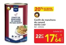 METRO Metro - confit de manchons de canard offre
