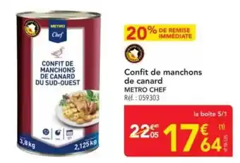 METRO Metro - confit de manchons de canard offre