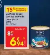 METRO Cirio - gustosa sauce tomate cuisinée pour pizza offre