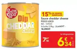 METRO Poco loco - sauce cheddar cheese offre