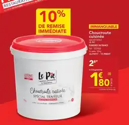 METRO Choucroute cuisinée offre