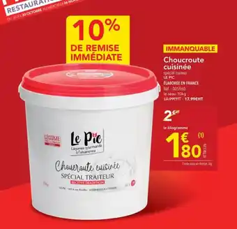 Choucroute cuisinée