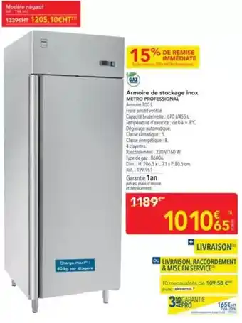 Metro - armoire de stockage inox