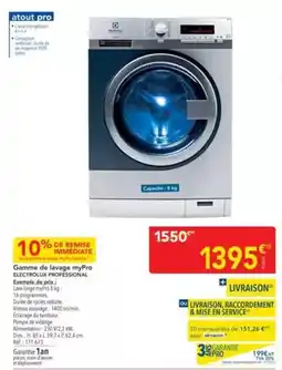 METRO Electrolux - gamme de lavage my pro offre