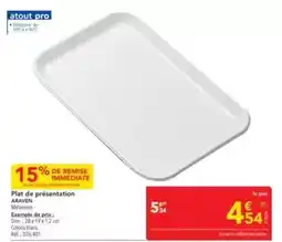 METRO Araven - plat de présentation offre